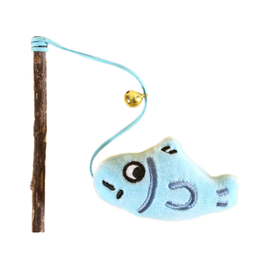 Juguete de gato de hierba gatera con campana de cobre respetuoso con el medio ambiente, juguete de pesca para mascotas con estilo de dibujos animados y Polygonum, juguete para masticar dentición de gato - Product Image 1