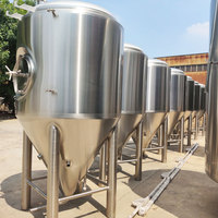 Équipement de brassage de bière de 500l, fermenteur conique gainé, équipement de fermentation de bière