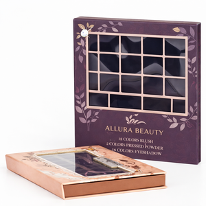 Empaque Cosmético de Cartón Reciclado Personalizado para Paleta de Sombras de Ojos con Ventana Magnética y Logotipo Personalizado del Fabricante - Product Image 4