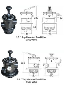 Válvula <span class=keywords><strong>de</strong></span> Control <span class=keywords><strong>de</strong></span> 6 Vías <span class=keywords><strong>de</strong></span> Alta Calidad <span class=keywords><strong>de</strong></span> 1.5/2 Pulgadas, Cabezal <span class=keywords><strong>de</strong></span> Filtro <span class=keywords><strong>de</strong></span> Arena para <span class=keywords><strong>Piscina</strong></span> <span class=keywords><strong>de</strong></span> Montaje Superior - Product Image 4