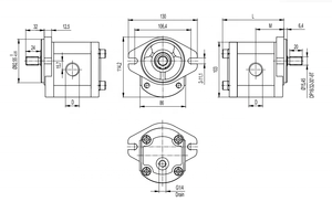トラクター用高圧KAM2A2シリーズ油圧ギアモーター - Product Image 6