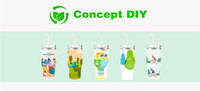 Ensemble de thermos à service unique d'impression 4D Article de bricolage Gobelets à sublimation sous vide en acier