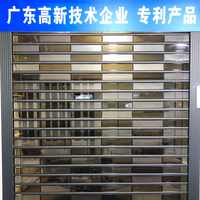 Volet roulant en polycarbonate PC transparent, nouveau design, pour maison intelligente moderne, matériau de porte à lamelles, vente en gros usine Guangdong
