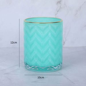 Custom Logo Colorful Wholesale 8 10 14 Oz Glass Candle Jars Holders Luxury <b>Empty</b> Container With Lid and <b>Box</b> - Product Image 4