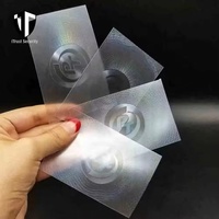 Autocollant adhésif transparent holographique imperméable avec logo de marque personnalisé en vinyle découpé au laser, flacon de 10 ml, sceau de sécurité 3D anti-contrefaçon