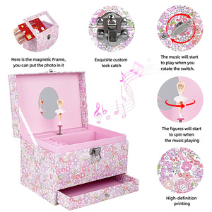 Caja Musical de Bailarina de Ballet con Marco Magnético para Fotos - Joyero, Figura Giratoria y Canción Personalizada, Regalo de Cumpleaños para Niña - Product Image 4