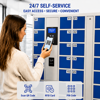 Estación de Carga para Teléfonos Inteligentes 2026, Casillero de Carga Rápida de 40 Puertas con Código PIN, Diseño Impermeable para Gimnasios, Restaurantes y Salas de Espera