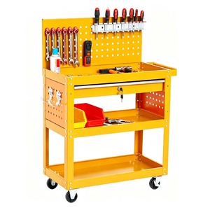 Armoire robuste à 3 niveaux OEM/ODM, capacité de charge 300 kg, panneau latéral pour réparation automobile, rangement multifonctionnel mobile pour voiture et usage domestique - Product Image 6