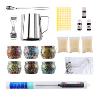 Kit complet de fabrication de bougies DIY - Cire de soja, mèche, pot et parfums - Kit créatif amusant DIY TOY KIT