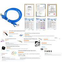 Tembaga 4 pasang RJ45 kabel patch Cat6 Cat6a Cat7 Cat8 dilindungi Rj45 tes komputer pass kabel jaringan Lan
