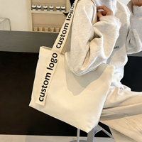 Bolsa de Compras de Lona de Algodón Orgánico Personalizable y Reciclable, Bolsa de Regalo Ecológica, Bolsa de Hombro de Lona de Algodón