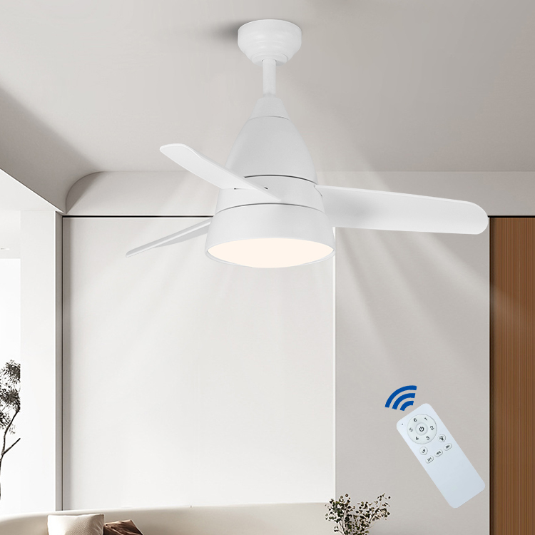 Simple Nordic White Electric Home Children's Bedroom Dragonfly Style Led Ceiling Fan Light