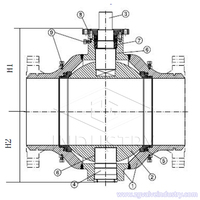Bon prix de gros OEM Odm taille personnalisée 1/2 "-36" DN15-DN900 tourillon type robinet à boisseau sphérique pour la vente