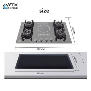 <span class=keywords><strong>2025</strong></span> nóng bán đa chức năng 4 gas 1 điện gốm HOB Kính đung đảo ngược đầu đốt bếp gas cho ngoài trời RV trong nhà - Product Image 4