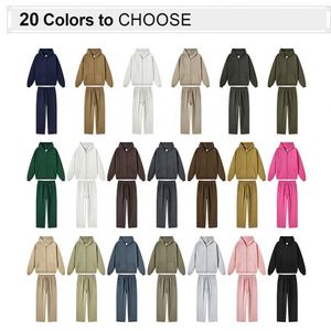 Personalizado 350 gramas pesado Oversized Drop Ombro Zipper Sweatpants dos homens Conjuntos Zip up Hoodie Conjuntos para Homens - Product Image 2