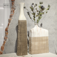 Vase en céramique Wabi-Sabi Merlin Living pour la décoration de la maison, vase de table, décoration, fabrication d'usine de céramique de Chaozhou