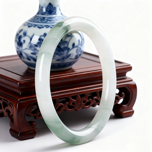 Venta al por mayor Piedras naturales Piedras preciosas Jade Brazaletes de alta calidad Tian <span class=keywords><strong>Shan</strong></span> Green Jade Brazaletes para la joyería de las mujeres - Product Image 6