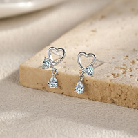 Boucles d'oreilles tendance en argent sterling 925 avec pendentif long en pierres précieuses, collection joaillerie fine