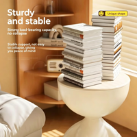 Table d'appoint mobile créative en bois, moderne et écologique, avec rangement, pour canapé, chambre ou balcon