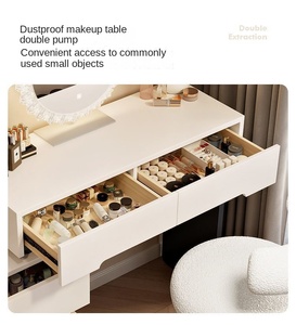 Tavoli da Trucco per <span class=keywords><strong>Ragazze</strong></span> con Specchio, Tavolo da Toeletta Moderno per Camera da Letto, Mobile da Trucco per Casa - Product Image 4