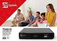 Receptor de TV Digital Terrestre TELE HD TS6819 DVB-T2 HEVC HDR de 10 bits HLG Autoscan LCN Reproductor Multimedia con Control Remoto