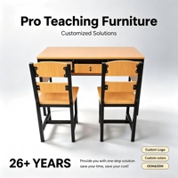 Table et chaises rectangulaires en bois modernes de bonne qualité, mobilier scolaire et de bureau, table de professeur avec trois tiroirs verrouillables