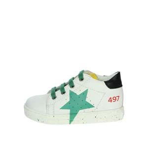 Sneakers per Bambini Falcotto Bianche e Verdi con Design a Stella 497 Taglia 26 Scarpe Trendy in Tela - Product Image 1