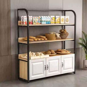Tùy chỉnh cổ điển Pastry Rack hiển thị đứng 3 tầng kim loại siêu thị kệ cho cửa hàng bánh cà phê Cafe cửa hàng để hiển thị - Product Image 3