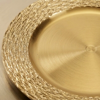 Assiettes rondes élégantes de 13 pouces en plastique pour la décoration de table, mariages, fêtes, anniversaires et décorations de table pour les fêtes