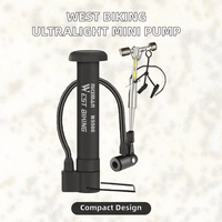 Pompe à pied portable haute pression 120 psi en acier, compatible avec les valves AV/FV/DV, conception durable pour vélos de route et de montagne