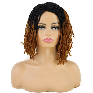 Perruque de Cosplay Courte Bob Dreadlocks au Crochet, Bouclée Crépu Afro Tressée, Synthétique Sans Colle pour Femmes Noires Usage Quotidien - Product Image 3