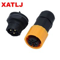 Connecteur étanche à verrouillage rapide XATLJ série M19, 5 broches mâle/femelle, 10A, CE ETL UL94V-0, nylon, PCB, aérospatiale, micro-ondes, puissance, solaire
