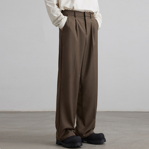 <span class=keywords><strong>กางเกง</strong></span>สูททรงจีบสำหรับผู้<span class=keywords><strong>ชาย</strong></span>, <span class=keywords><strong>กางเกง</strong></span>ขายาวลำลองทรงหลวมร้อยชุดสำหรับผู้ชายเวอร์ชั่นเกาหลี - Product Image 5