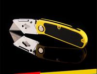 Couteau utilitaire multi-outils rétractable automatique Lame en acier inoxydable DIY Couteau de poche pliant Boîte de sécurité Cutter OEM Personnalisable