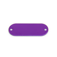 Vente en gros de médailles d'identification pour animaux de compagnie en aluminium coloré, ovales, vierges pour gravure laser, pour chiens et chats