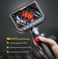 Caméra d'inspection HD flexible à 180 degrés en usine Caméra endoscopique de diagnostic automobile étanche à écran 5 "avec 6 lumières LED
