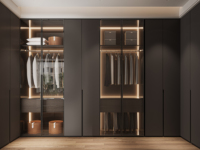 Armoire autoportante sur mesure avec portes vitrées, design moderne, pour chambre à coucher, dressing, école, hôtel