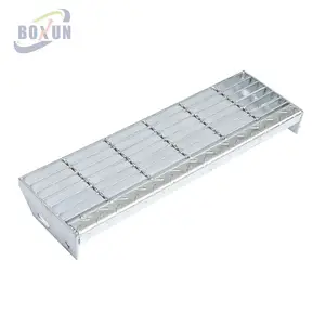 Industry Galvanized Metal Stair Steps Grating Steel Ladder Steel Treads Steps Outdoor Steel Bar Grating Metal Building Materials