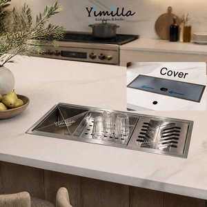 Escurridor de Platos de Acero Inoxidable con Soporte para Utensilios, Organizador de Fregadero Integrado para Uso Doméstico y en Restaurantes, Descuentos por Compras al por Mayor - Product Image 1