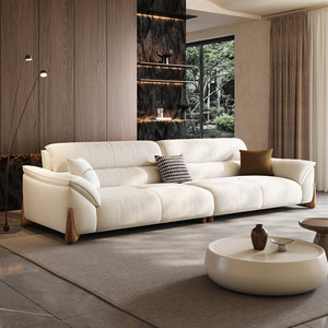 Contemporary Modular Couch with Reversible Chaise and Plush <b>Cushions</b> in Warm Beige for Cozy Family Rooms - Product Image 2
