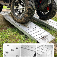 Rampe de seuil sur mesure JH-Mech pour fauteuil roulant, accès à domicile, modulaire, surface texturée, en acier, pour abri de jardin