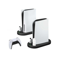 Support de Refroidissement Haute Qualité pour PS5, Station de Charge Manette Multifonctionnelle avec Communication Filaire