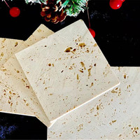 Sous-verres et dessous de plat en travertin beige naturel personnalisés en gros