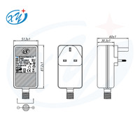 Alimentation LED étanche pour extérieur, adaptateur de prise EU/US/UK/AU, entrée AC 100-240V, sortie DC12V 3000ma