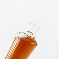 Bouteilles en verre rondes super silex taille étroite 500ml 700ml 750ml 1000ml pour paquet de vodka whisky tequila avec liège en bois