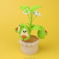Pot de fruits au crochet fait à la main plante artificielle citron pêche raisin avocat pour l'obtention du diplôme fête des pères ou décor d'halloween