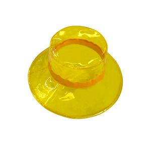 Sombreros Impermeables Transparentes de 9 Colores con Logotipo Personalizado, Sombrero de Cubo de Plástico de Ala Ancha, Sombreros de <span class=keywords><strong>Lluvia</strong></span> Transparentes de PVC <span class=keywords><strong>para</strong></span> Mujeres y Niñas - Product Image 4