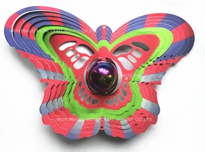 Laser cắt ngoài trời 3D gió Spinner-Nhiều màu nhìn bướm - Product Image 2