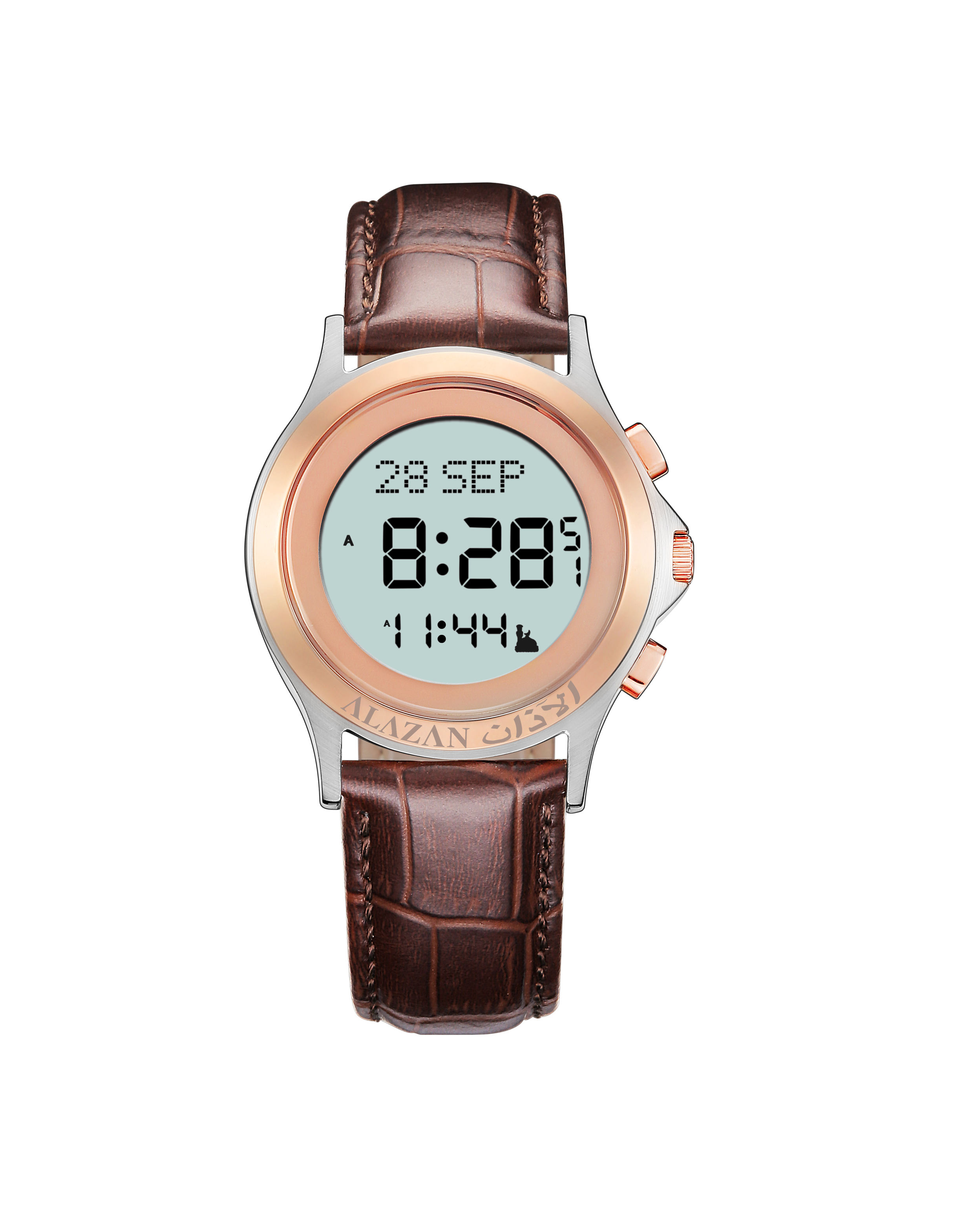 rose gold and silver and leather