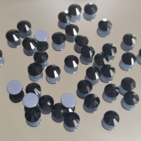 ZK Ecológico, de Alta Calidad, en Oferta, Piedras de Cristal Sueltas Redondas de Imitación de Diamante, con Reverso Plano, Termoadhesivas, Lavables, 12 Facetas